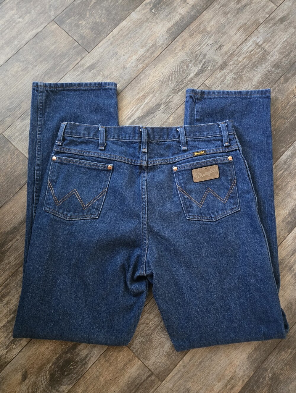 Wrangler Cowboy Cut Jeans Mens 36x34 Blue Medium Wash Slim Straight Denim 936PWD